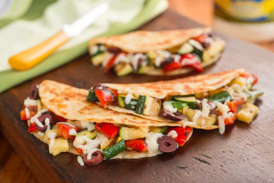 Zapečená quesadilla s grilovanou zeleninou