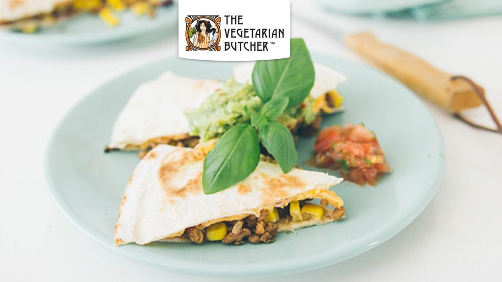 Quesadilly s veganským mletým Magic Mince a rajčatovou salsou