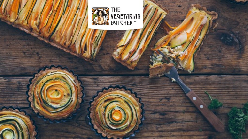 Zeleninový quiche s veganskými Chickened Out Chunks kousky