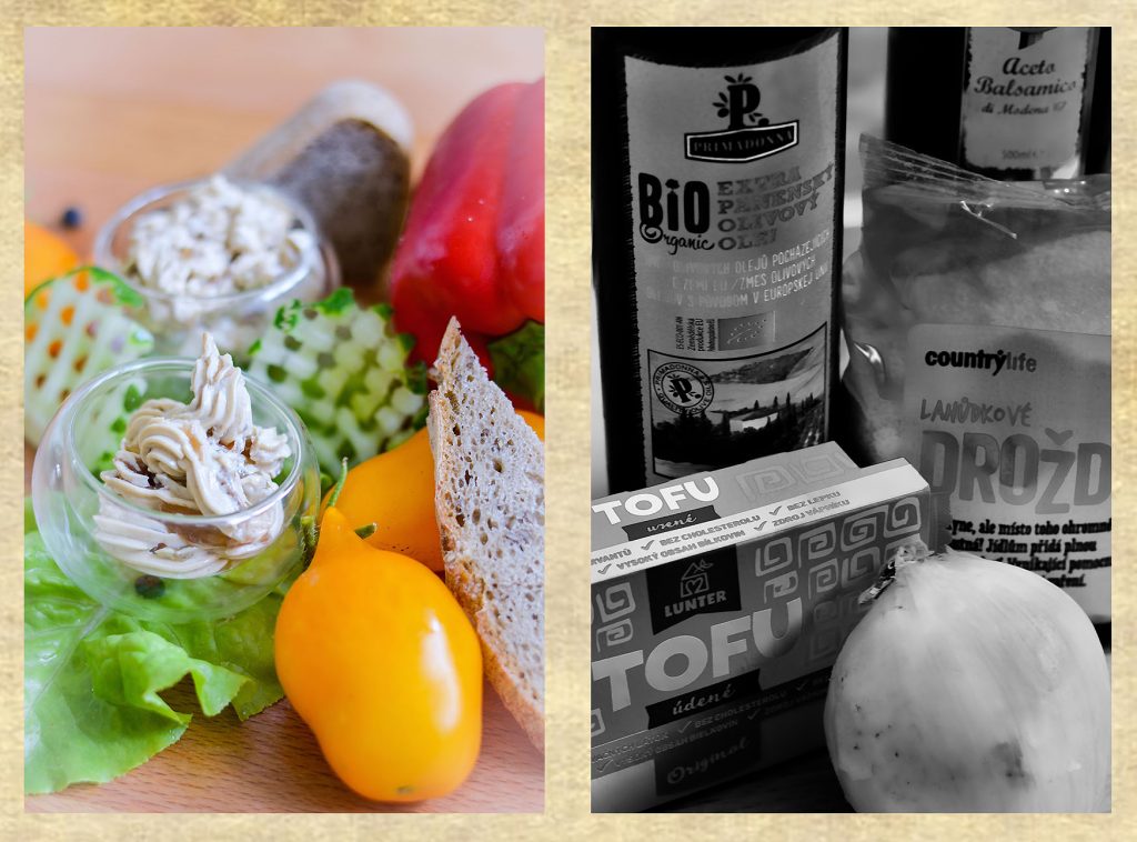 Pomazánka z uzeného tofu – vege verze škvarkovky