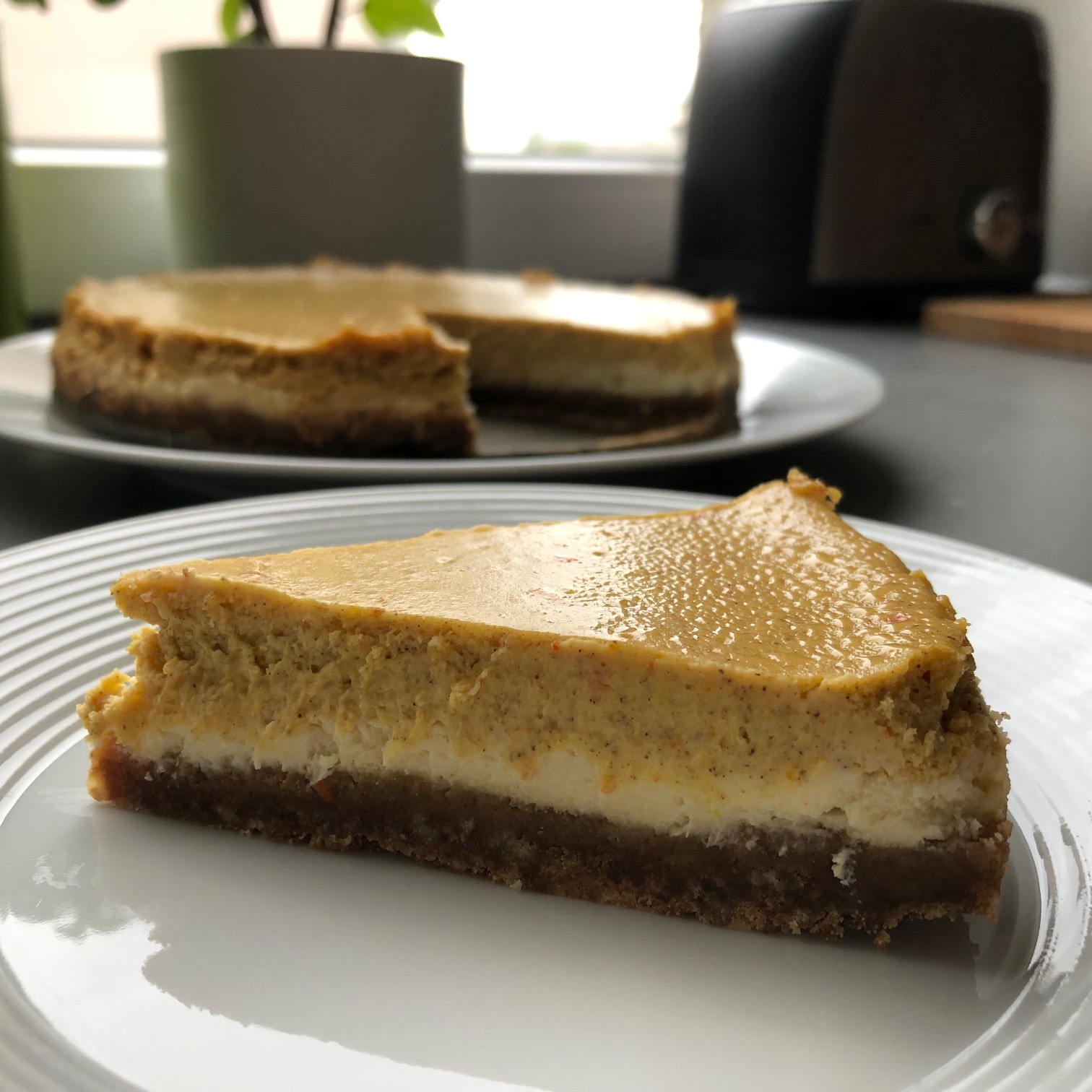 Dýňový cheesecake z lotus sušenek